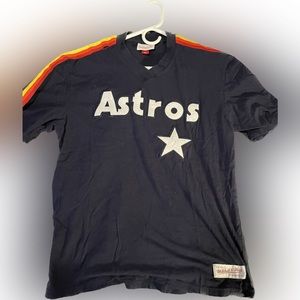 Mitchell & Ness Houston Astros Vintage T-Shirt Size Medium
